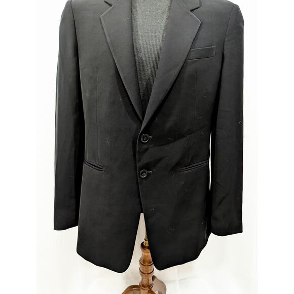 EMPORIO ARMANI! JUDE LINE! RICH BLACK MICROFIBER DRESS JACKET SPORT COAT! SZ 48R - Picture 5 of 11